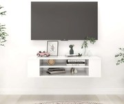 vidaXL Tv-hangmeubel 100x30x26,5 cm spaanplaat hoogglans wit