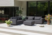 Flow. Lux hoekbank sooty All Weather loungeset Antraciet Sunbrella loungeset LoungesetHoek loungeset outdoor textiel - weerbestendig