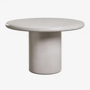 Ronde Tuintafel In Cement Namara Grijs – Koel & Ø120 Cm - Sklum