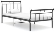 vidaXL Bedframe metaal zwart 90x200 cm