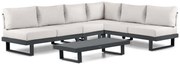 Hoek loungeset 6 personen Aluminium Grijs  Lifestyle Garden Furniture Lorenzo