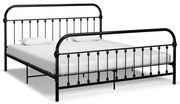 vidaXL Bedframe metaal zwart 180x200 cm