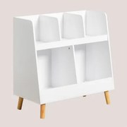 Organizerkast In Mdf En Grenenhout Tom Kids Wit - Sklum