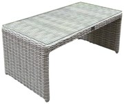 Salerno lounge tuintafel 103x53xH42 cm wit grijs