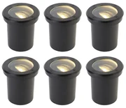 Set van 6 buiten grondspot zwart verstelbaar IP65 - Delux Modern GU10 IP65 Buitenverlichting