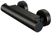 Brauer Black Edition Thermostaatkraan opbouw - 2 gladde knoppen - mat zwart 5-S-234