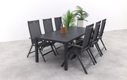 Hartman Napoli/Chaneo verstelbare tuinset - 220x100 cm. - 7-delig