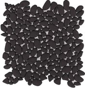 Wandtegel pebbles L'Antic Colonial Boulder 30x30cm negro mat gerectificeerd
