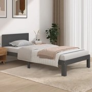 vidaXL Bedframe massief hout grijs 90x190 cm 3FT Single