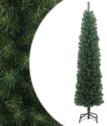 vidaXL Kunstkerstboom met standaard smal 180 cm PVC groen