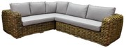 Sumatra XL hoek loungeset 2-delig naturel rotan