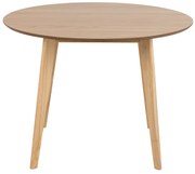 Eiken Ronde Rubberwood Tafel 105 Cm - 105 X 105cm.