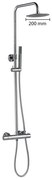 Best Design Paris Showerpipe met thermostaat en 20cm douchekop chroom 3801101