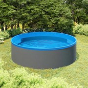 vidaXL Splasher pool met 4-tredige ladder 350x90 cm grijs