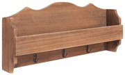 vidaXL Wandkapstok 50x10x23 cm hout bruin