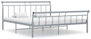 vidaXL Bedframe metaal grijs 160x200 cm