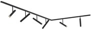 Modern railsysteem zwart met 6 spots zwart 1-fase - Slimline Avery