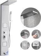 VEVOR Douchepaneeltorensysteem (5 standen) met regendouchekop, (1345 mm) douchekolom van roestvrij staal 304, aan de muur bevestigd regenmassagesysteem, met handdouche, baduitloop en 2 lichaamsjets