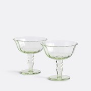 Set van 2 gekleurde champagneglazen Sabria