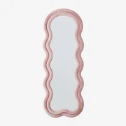 Evelyn Wandspiegel 60x160 Cm Gestoffeerd Fluwelen Roze - Sklum