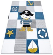 Tapijt PETIT CORSAIR PIRAAT SCHIP BOOT ANKER blauw