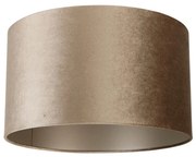 Velours lampenkap taupe rond 35/35/20 Klassiek / Antiek