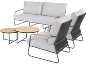 Balade stoel bank loungeset 5 delig antraciet 4 Seasons Outdoor