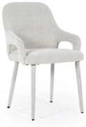 By-Boo Fika Scandinavische Eetkamerstoel Met Armleuning Beige