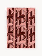 Handgetuft wollen vloerkleed Monty met verhoogd hoog-laag structuur