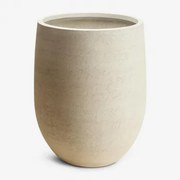 Buitenbloempot Van Beton Grover Ø55 Cm - ↑70 Cm & Gebroken Wit - Sklum
