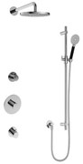 Hotbath Cobber IBS20 Regendoucheset inbouw - 35cm wandarm - 20cm ronde hoofddouche - 3 standen handdouche - glijstang - chroom IBS20CR17