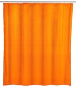 Wenko anti-schimmel douchegordijn 180x200cm polyester uni oranje inclusief ringen