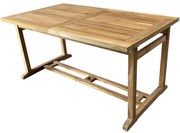 Showroommodel Rechthoekig uitschuifbare dining tuintafel 160-220x100xH76 cm bladdikte 2,8 cm teak