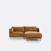 Compacte rechthoekige bank, fluweel Victor