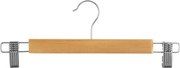 5Five Kledinghangers Broeken 3x - Hout/Metaal - 33x12,8 cm - Verstelbare Clips
