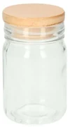 Potje met houten deksel, glas, 250 ml