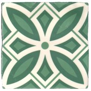 Terre d'Azur Madelaine Decor 29 wandtegel 13x13cm groen - 30 stuks per doos