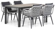 Tuinset 4 personen 155 cm Wicker/Aluminium Zwart Lifestyle Garden Furniture Dolphin/Young