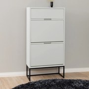 Tenzo Lipp Scandinavische Schoenenkast Wit - 58x28x116cm.