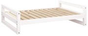 vidaXL Hondenmand 105,5x75,5x28 cm massief grenenhout wit