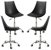 Set 4 Blok Bureaustoelen