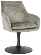 Richmond Interiors Marlon Eetkamerstoel Met Ronde Trompet Voet Groen Thyme Fusion