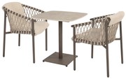 Vermont Allora dining set 75x75xH75 cm 3 delig keramisch terre 4 Seasons Outdoor