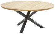 Taste by 4 Seasons Prado tuintafel antraciet RVS frame met teak blad Ø 160 cm  Tuintafel    houtkleur weerbestendig