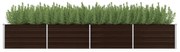 vidaXL Plantenbak verhoogd 320x80x45 cm gegalvaniseerd staal bruin