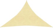 vidaXL Zonnezeil 160 g/m² 3,5x3,5x4,9 m HDPE beige