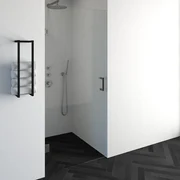 BRAUER Create Douchedeur - 90x200cm - profielloos - antikalk - 8mm veiligheidsglas - geborsteld RVS 4JC13-90G
