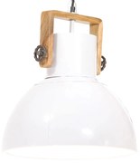 vidaXL Hanglamp industrieel rond 25 W E27 40 cm wit