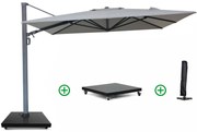 Zweefparasol  3x3.5m S2 Excellent (incl. voet + hoes) Grijs-antraciet Camello Luna