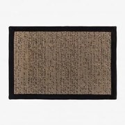 Deurmat In Jute 60x40 Cm Gimendy Zwart - Sklum